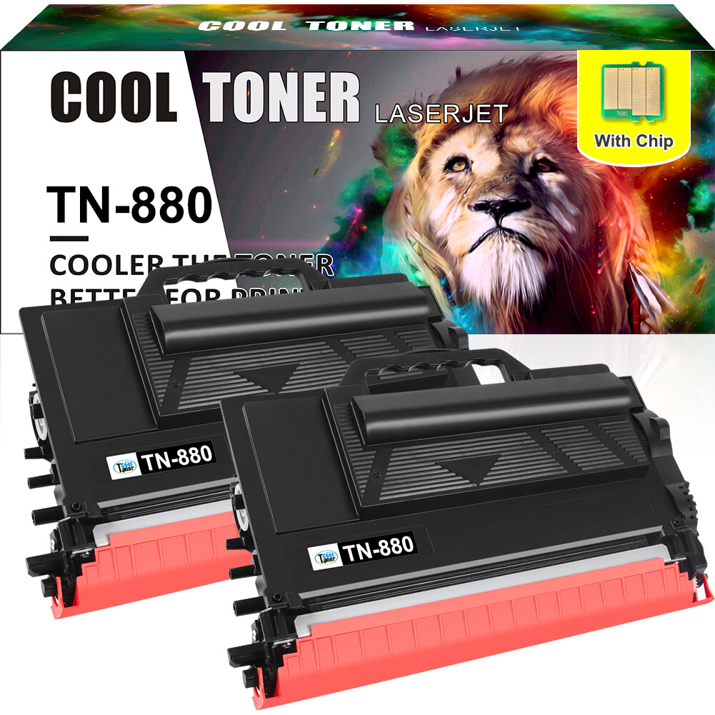 2PK TN880 High Yield Toner Cartridge For Brother HL-L6200DW MFC-L5800DW L6400DW