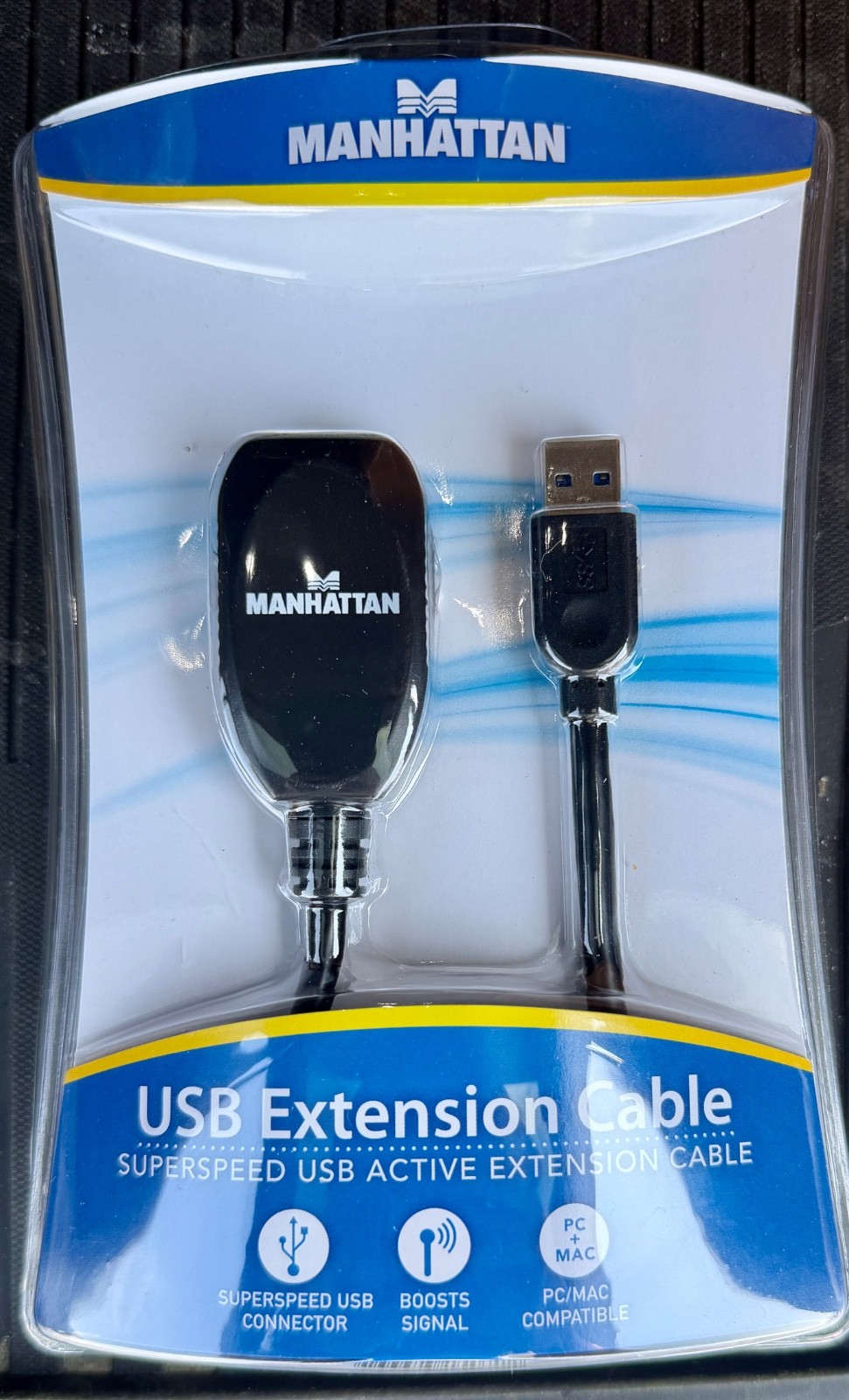 150712 Manhattan USB-A to Extension Cable, 5m, Male Female, Active, 5 Gbps