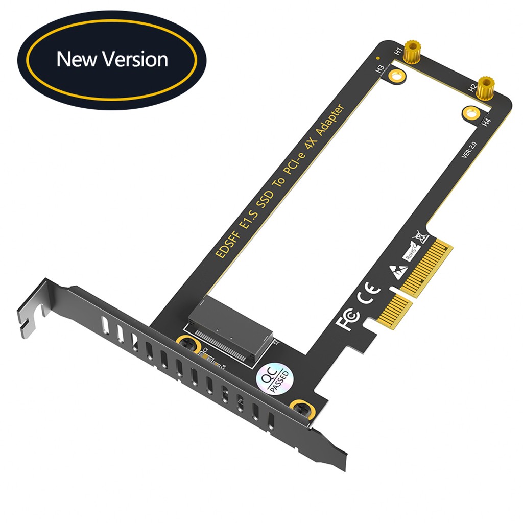 EDSFF E1. S to PCIe 4X Adapter Card For 9.5MM 15MM 25MM With Heatsink PM9A3