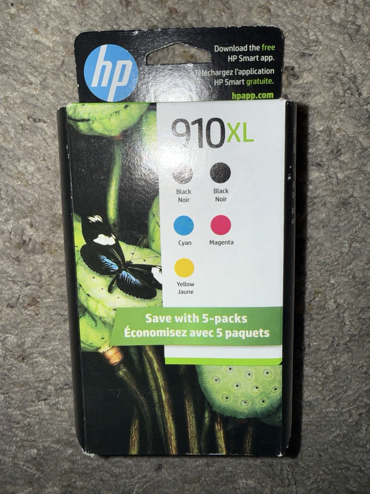 -NEW/SEALED- Genuine HP 910 XL Ink Cartridge 5 Pack -WARRANTY ENDS 01/2027-