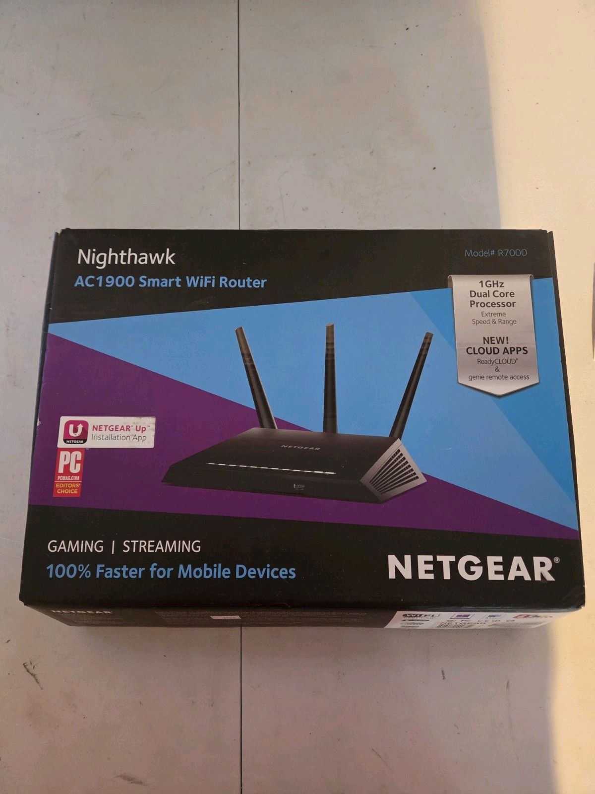 NETGEAR Nighthawk R7000 AC1900 Smart WiFi Router Open Box CompleteMint Condition
