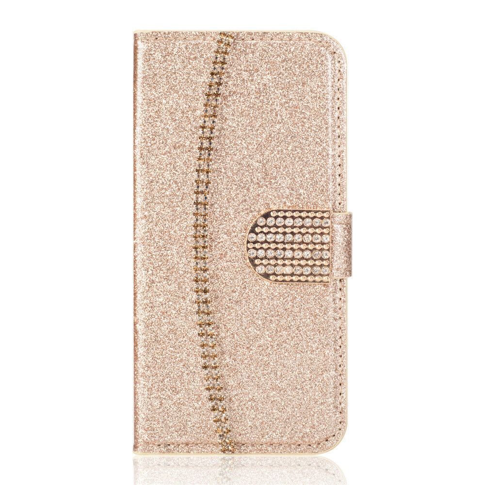 Flip Diamond Crystal Card Wallet Cover Case For A16 A57 A56 A55 A54 A37 A15 A34
