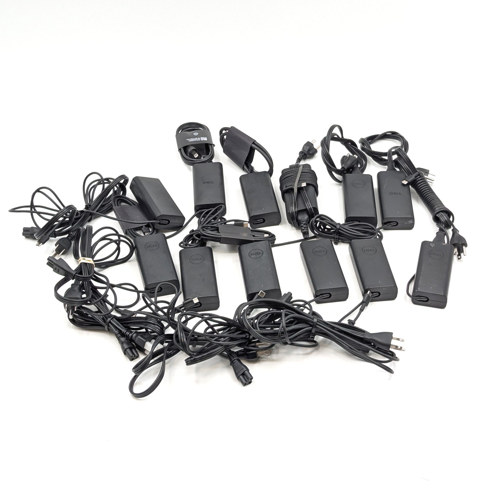 Assorted Dell 65W Type-C Laptop Chargers/Power Adapters | Lot of 12