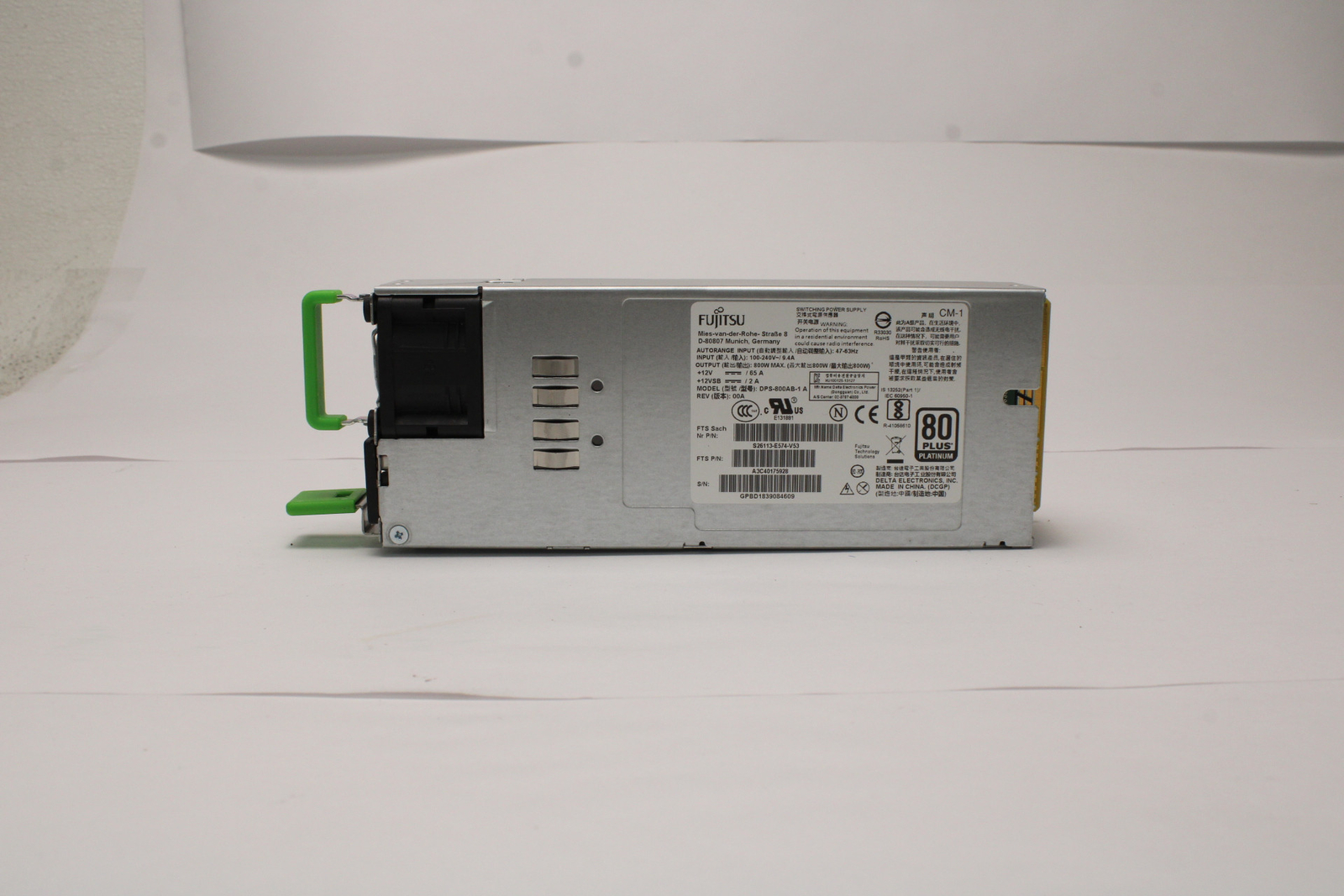 Fujitsu 800W AC Power Supply RX2530 2540 A3C40175928 S26113-E574-V53