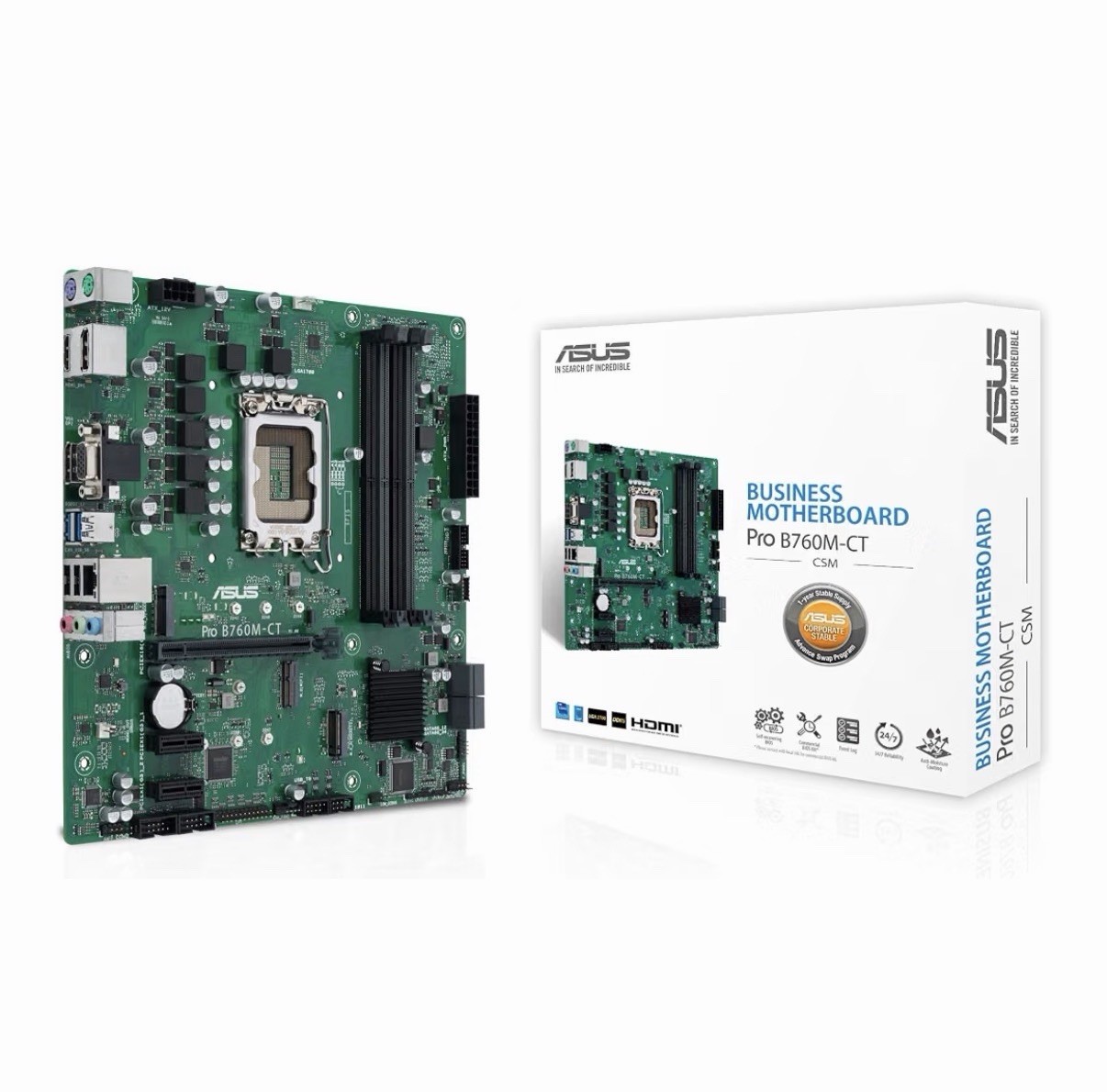 Asus Pro H610M-CT D4-CSM Desktop Motherboard Intel H610 Chipset Socket LGA-1700