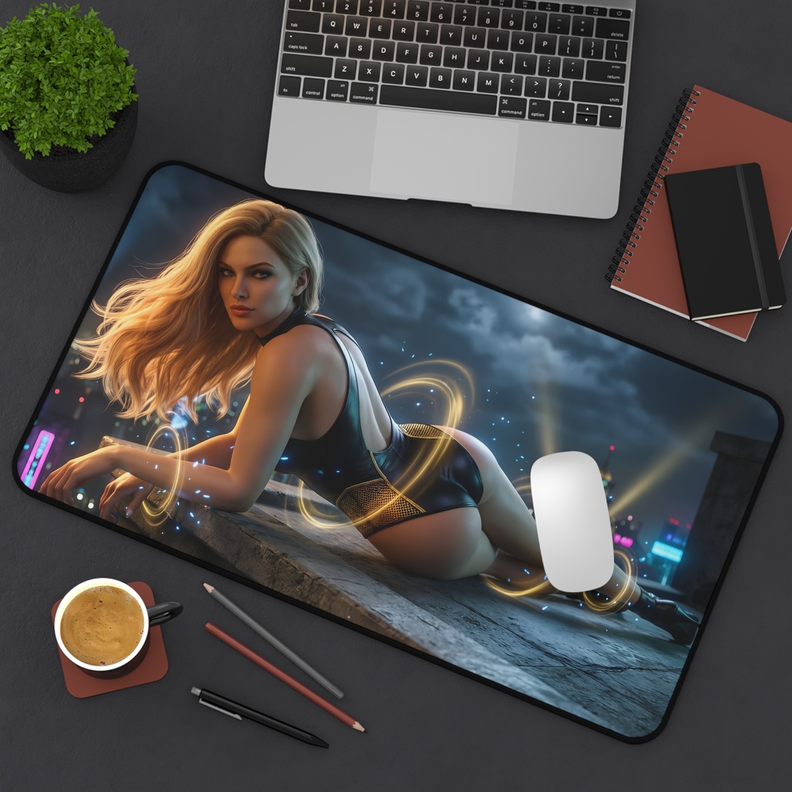 Black Canary Mouse Pad, DC Comics Gaming Mousepad, Superhero Desk Decor