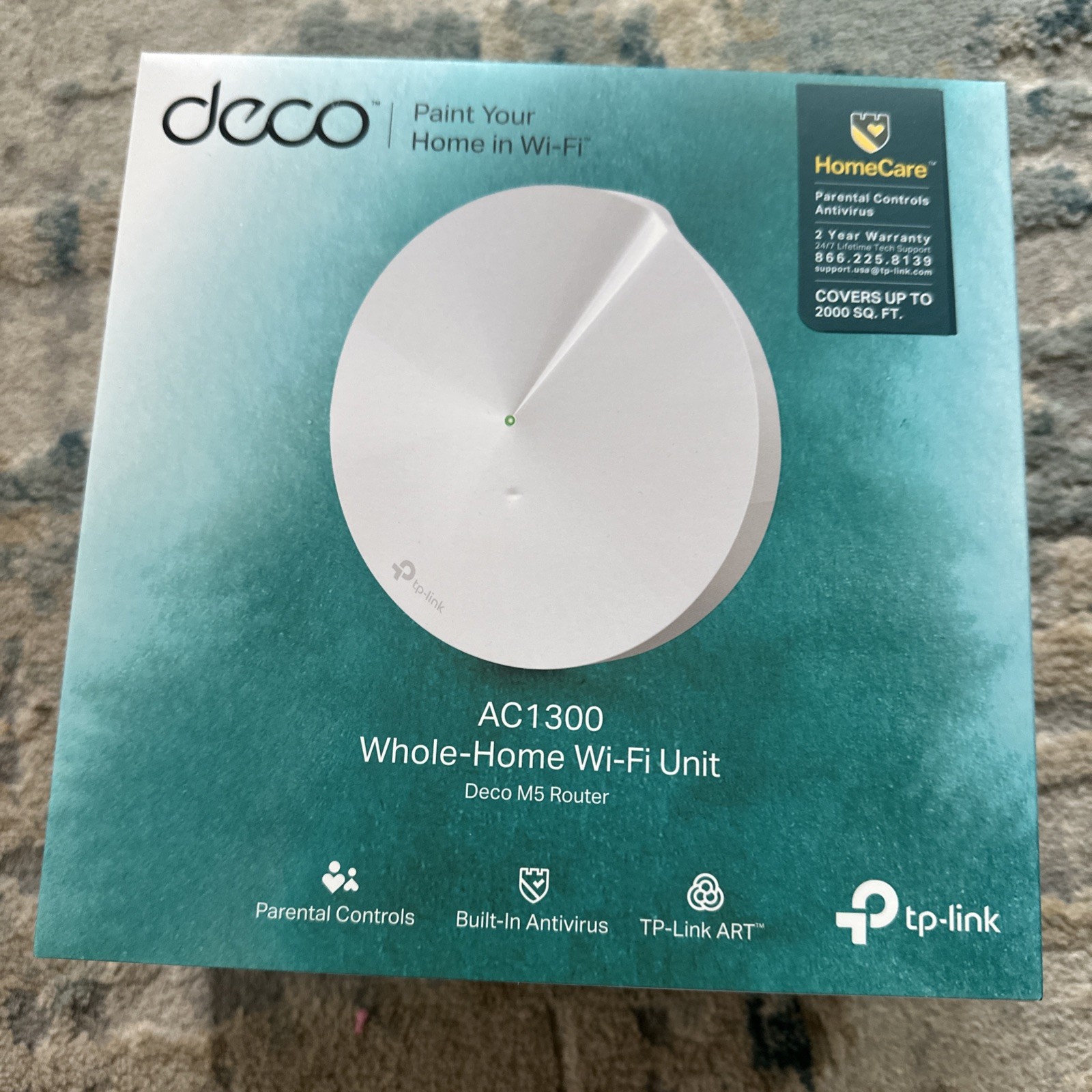 TP-Link Deco M5 AC1300 Dual Band Gigabit Mesh WiFi Router System 1-Pack