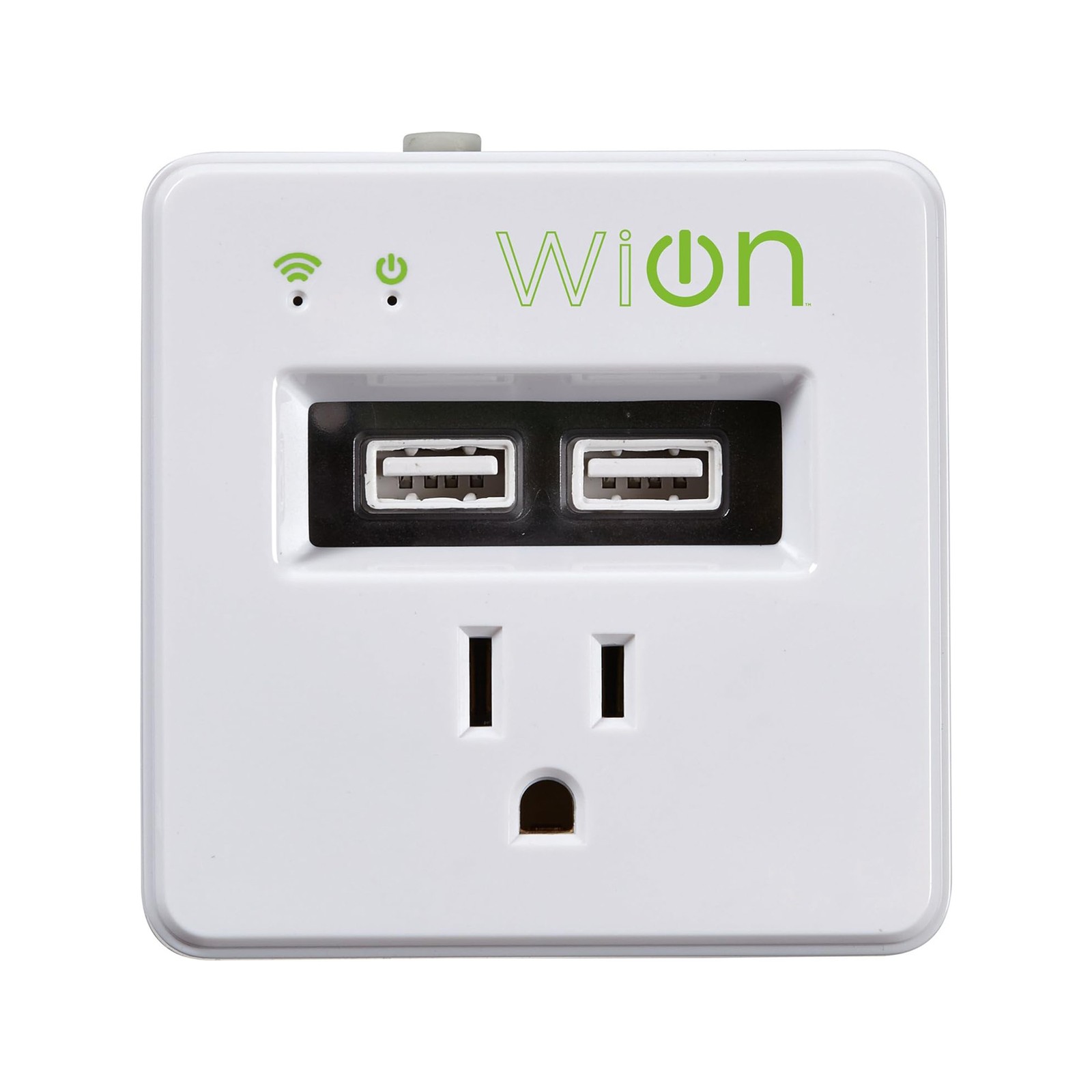 Wion 15 Amp Grounded WiFi Receptacle, 2 USB Ports, On/Off Settings (Open Box)
