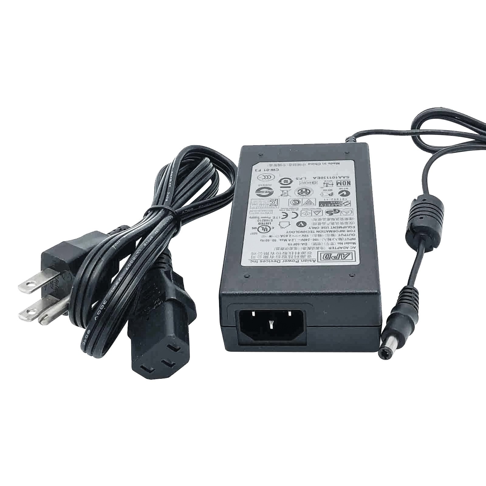 Genuine APD 50W AC Power Supply Adapter DA-50F19 19V 2.63A Charger 5.5x2.5