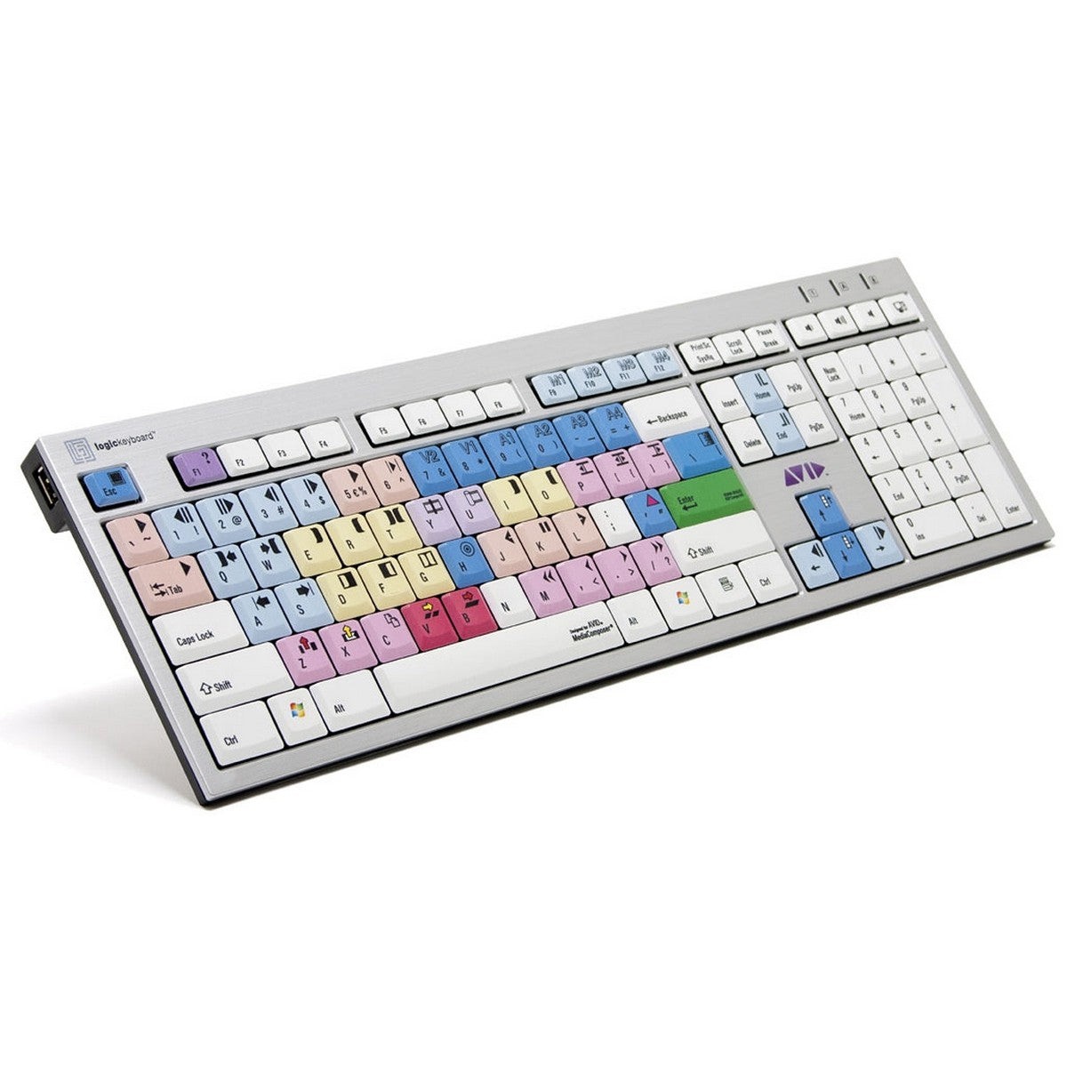 Logickeyboard Avid Media Composer Slim Line PC Keyboard | Shortcut Cover