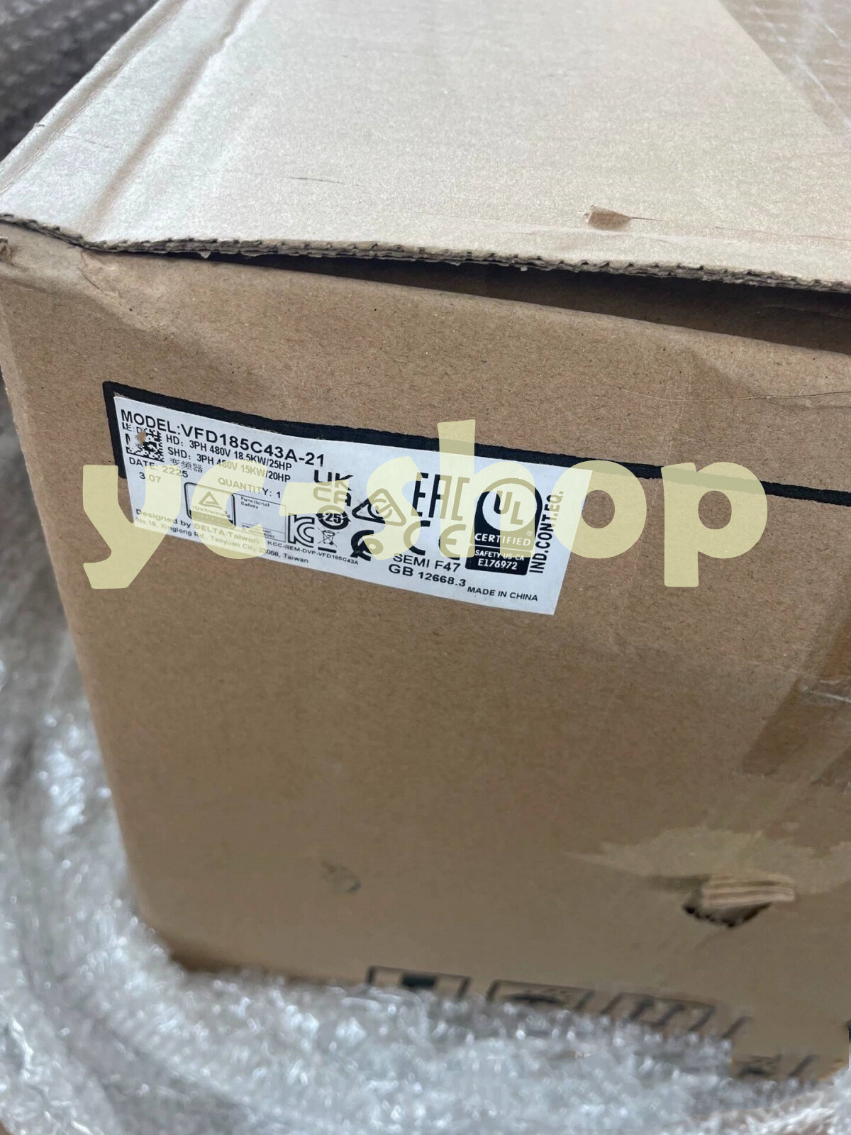 1PC New DELTA VFD185C43A-21 converter Fast FedEx or DHL