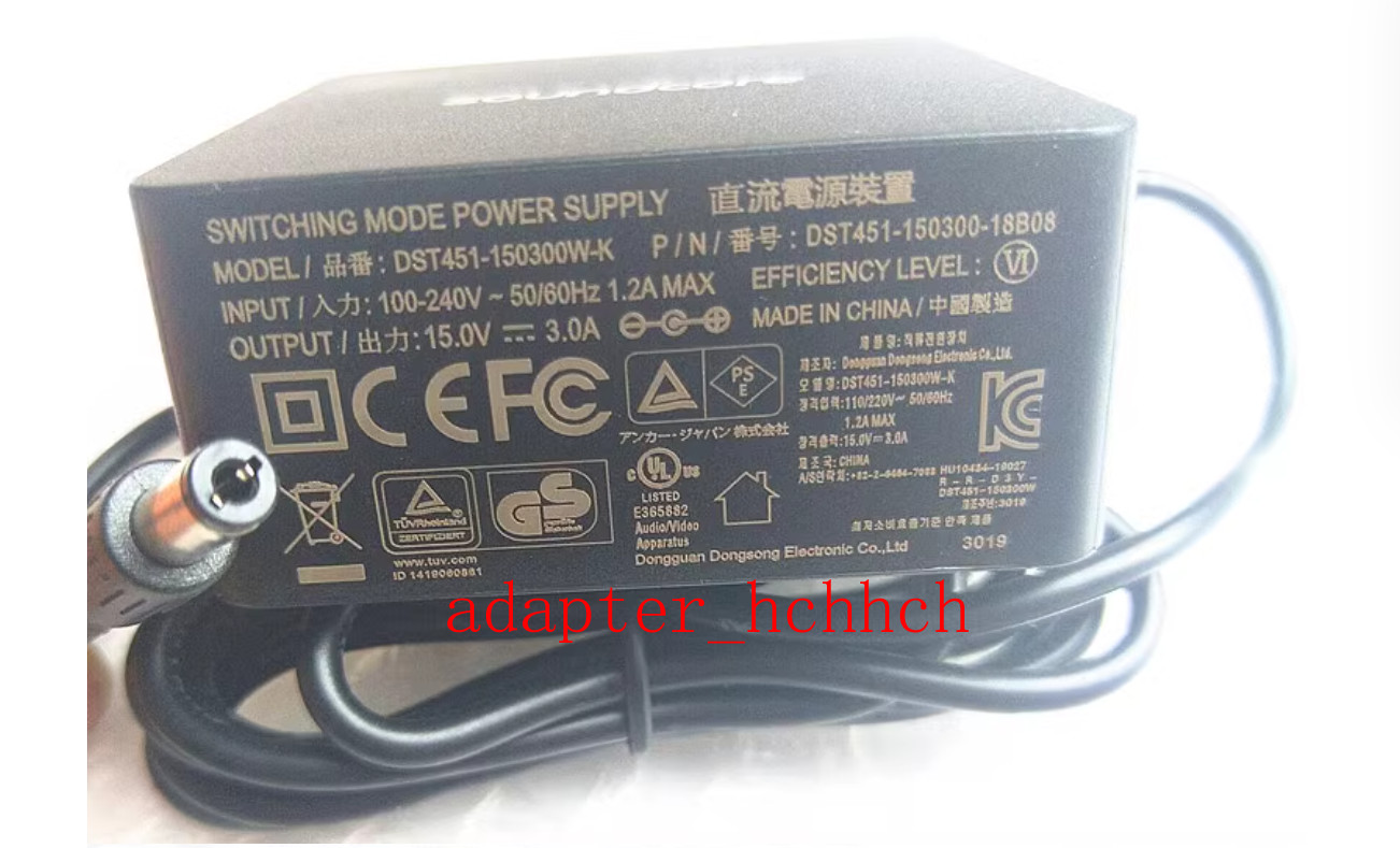 New Original  15V 3A AC Adapter for Anker Nebula Apollo D2410 Portable Projector
