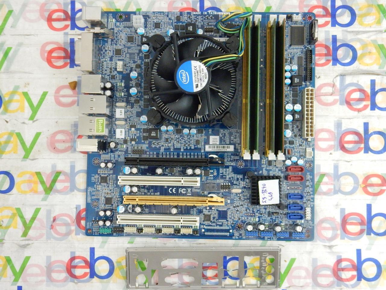 BCM Intel RX67Q ATX Motherboard I/O Shield Intel i3-3240 3.4GHz 4GB DDR3 CPU Fan