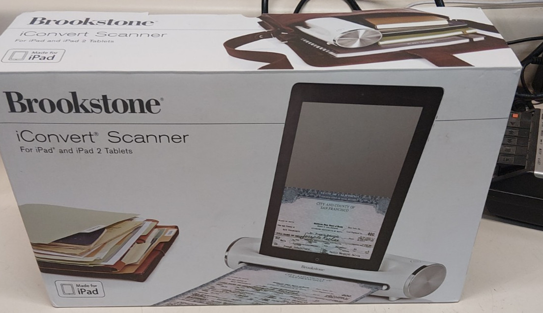 Brookstone iConvert Scanner For iPad and ipad2 Tablets ---NICE