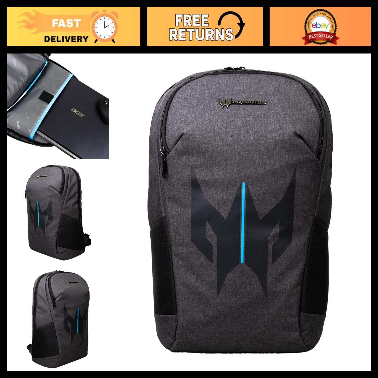 Gaming Laptop Backpack for 16" Laptops - Durable, Stylish, and Spacious Design