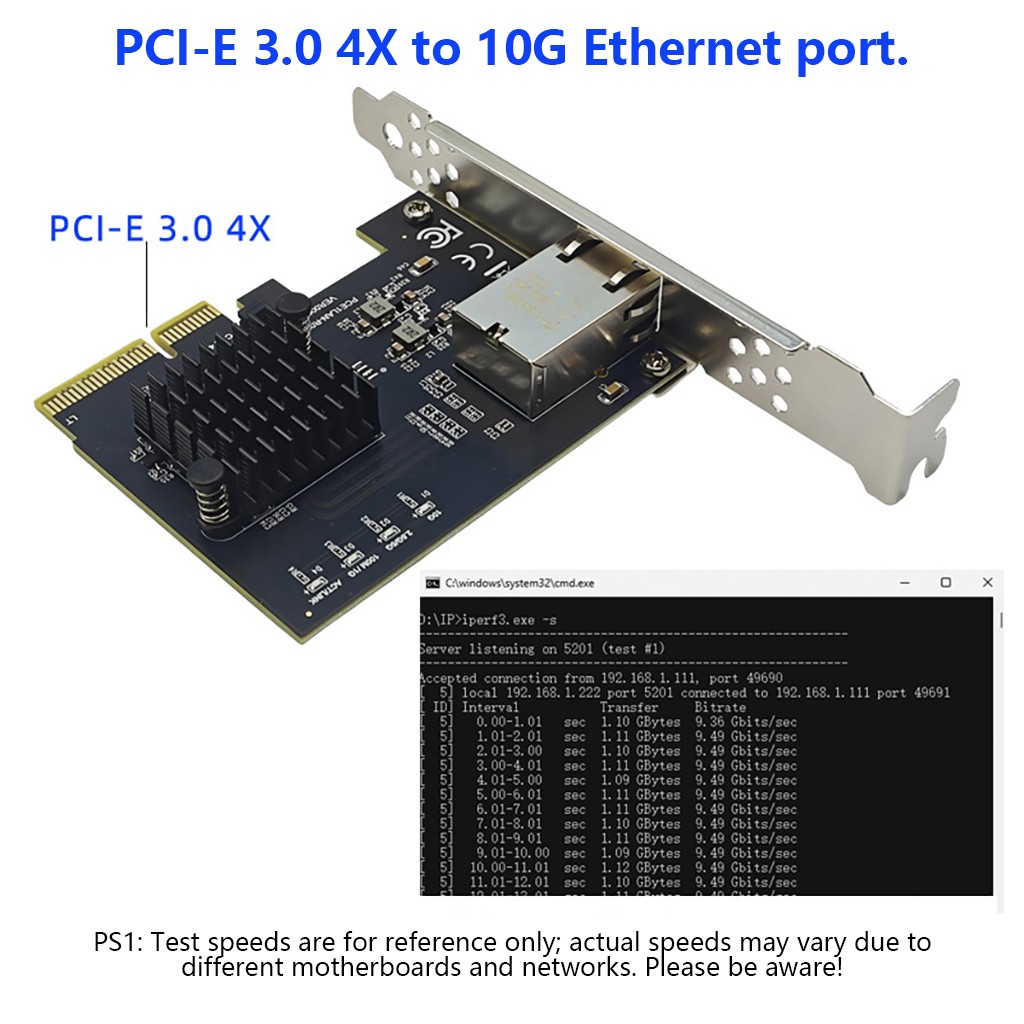 PCIe to 10G network card  PXE desktop server For network WOL wake-up RTL812