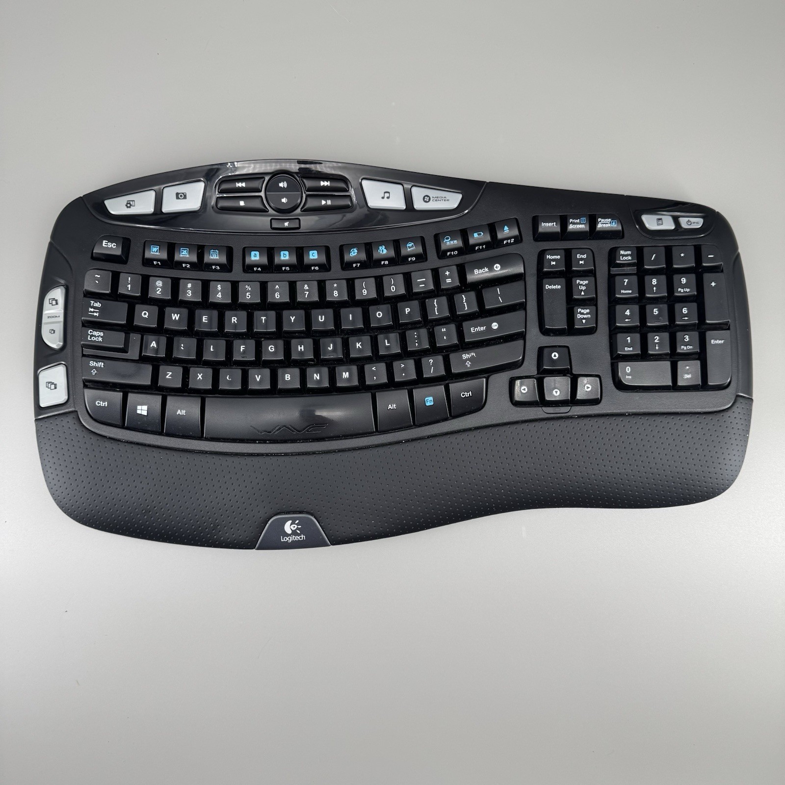 Logitech K350 Wireless Wave Ergonomic Keyboard - Unifying Receiver (DONGLE) Read