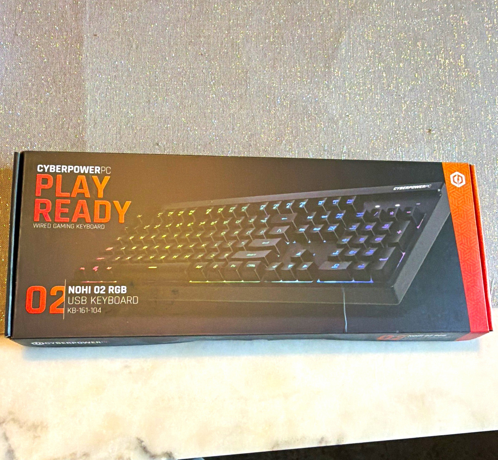 CyberPowerPC NOHI 02 RGB Illuminated Wired USB Gaming Keyboard, English QWERTY
