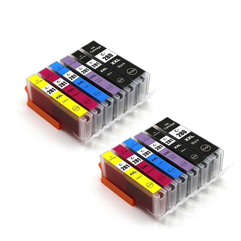 12P Ink Cartridges use for XXL PGI-280 CLI-281 Canon TS9120 TS8120 TS8220 TS8320