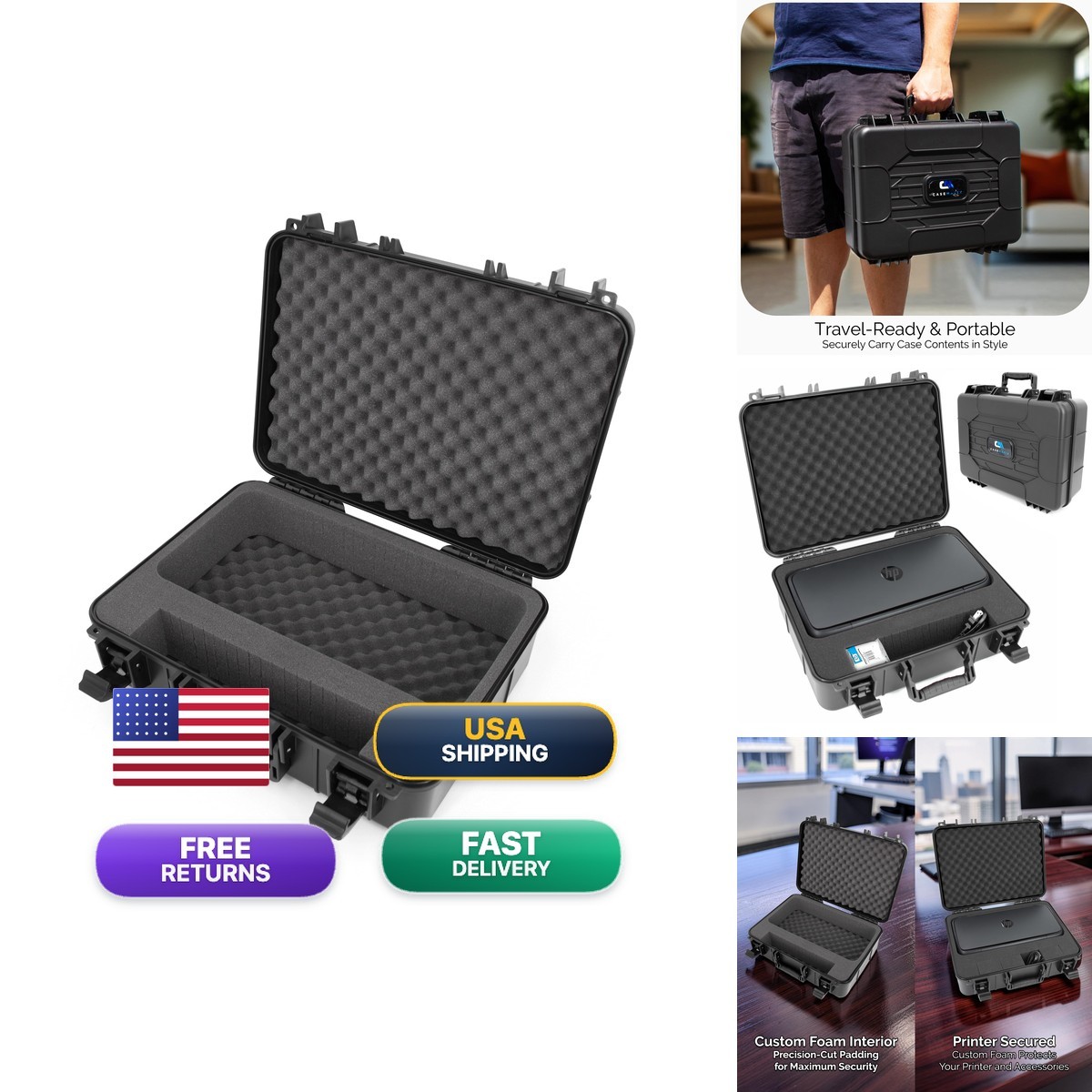 CASEMATIX Portable Printer Hard Case Compatible with HP Officejet 200