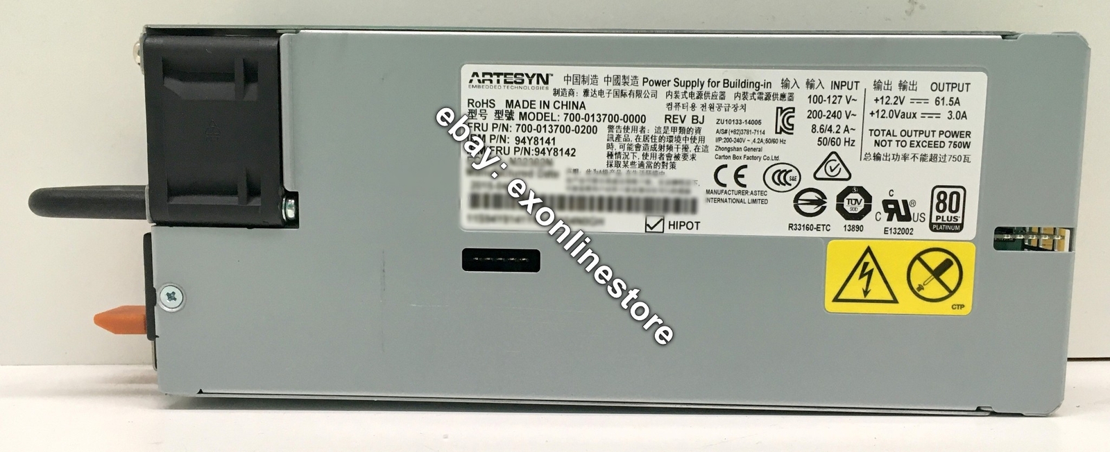 00FK932 - 750W High Efficiency Platinum AC Power Supply