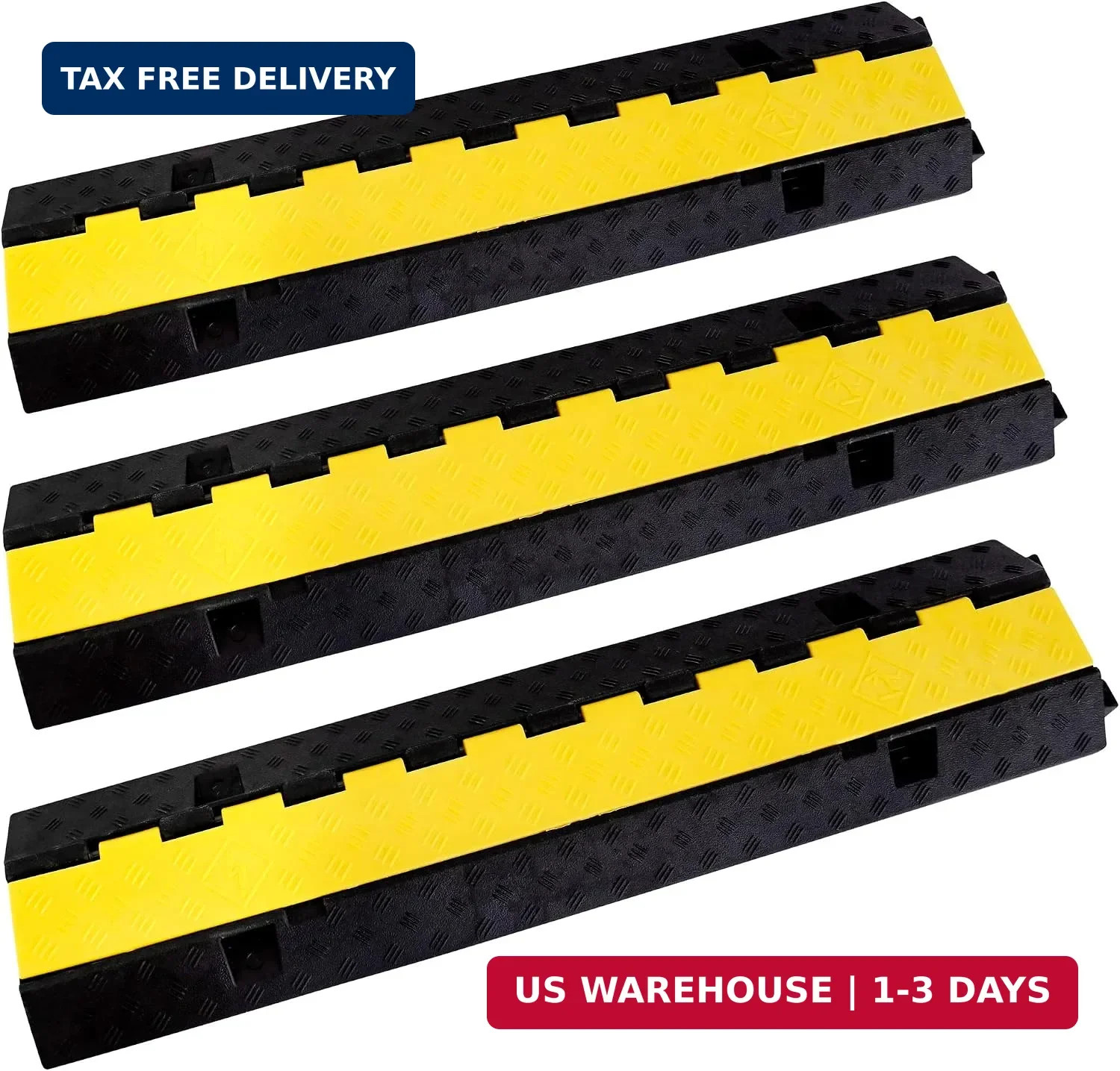 Rubber Cable Ramp Cord Cover Cable Protector Ramps Wire Hose Protective 22000Lbs