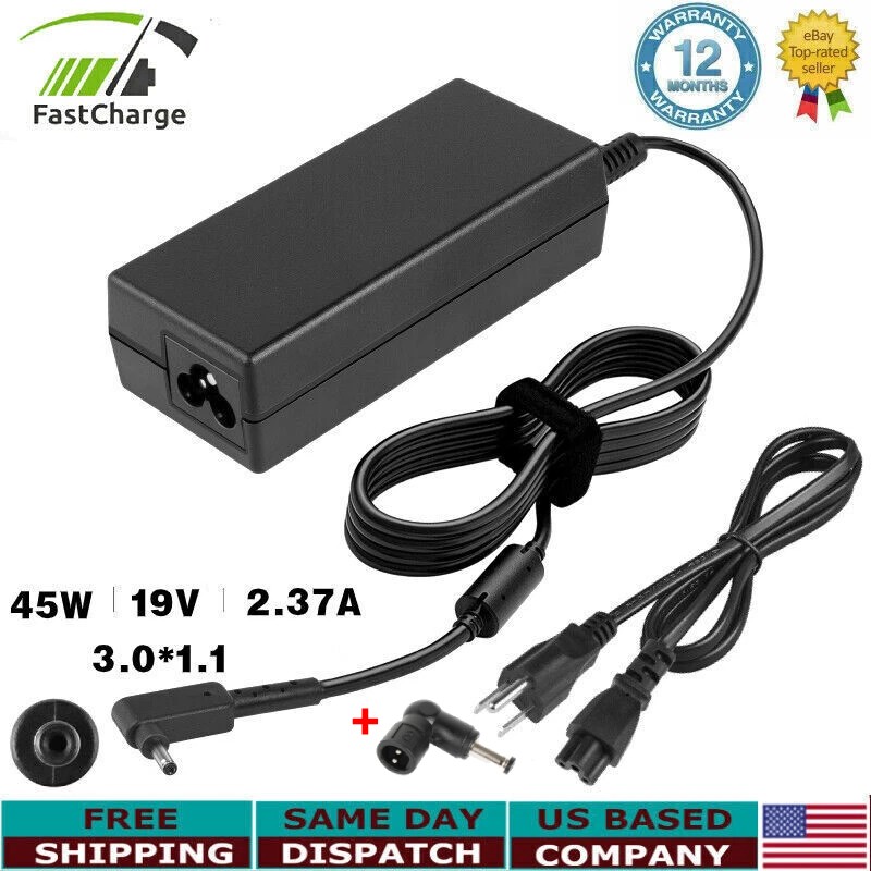 For Acer Spin 1 SP111-32N SP111-33 Laptop Ac Adapter Charger Power Cord 45W