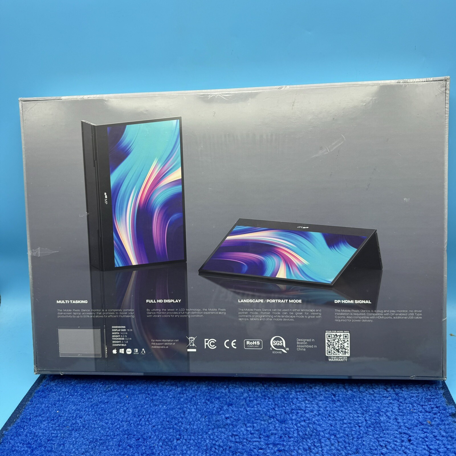 Mobile Pixels 101-1009P01 Glance - Portable Monitor