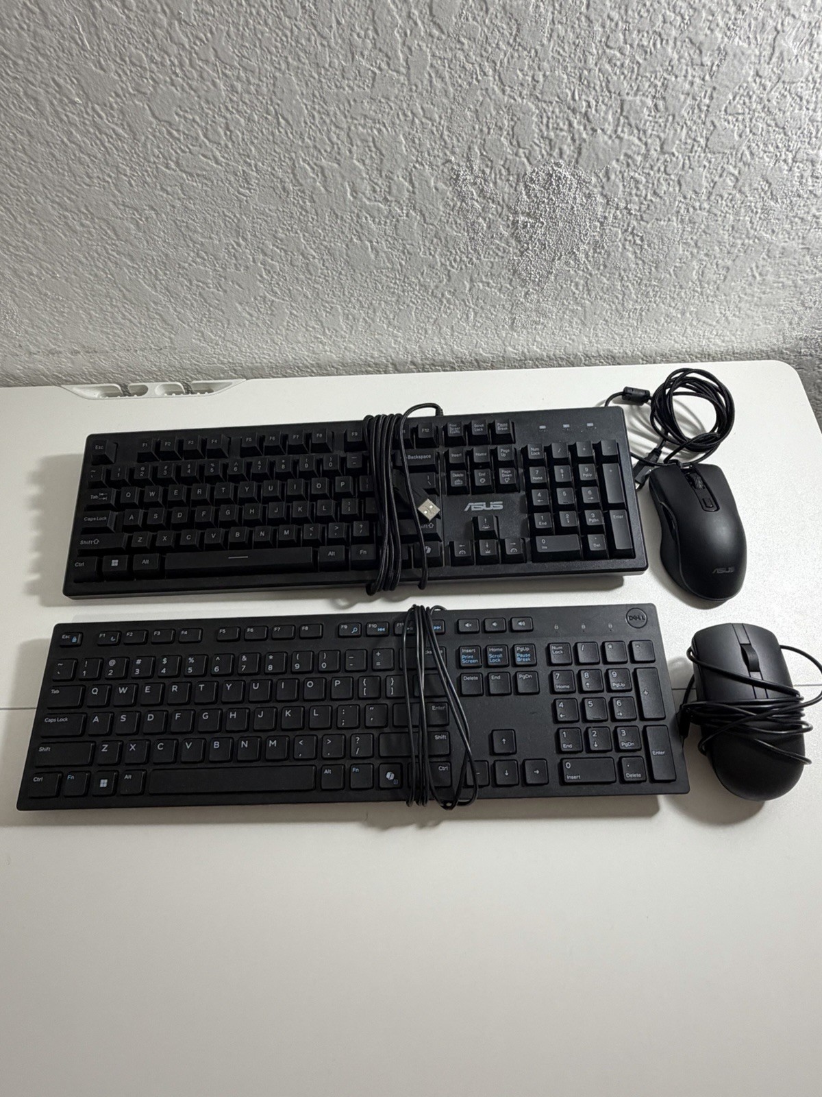 ASUS and Dell Keyboard and Mouse Set