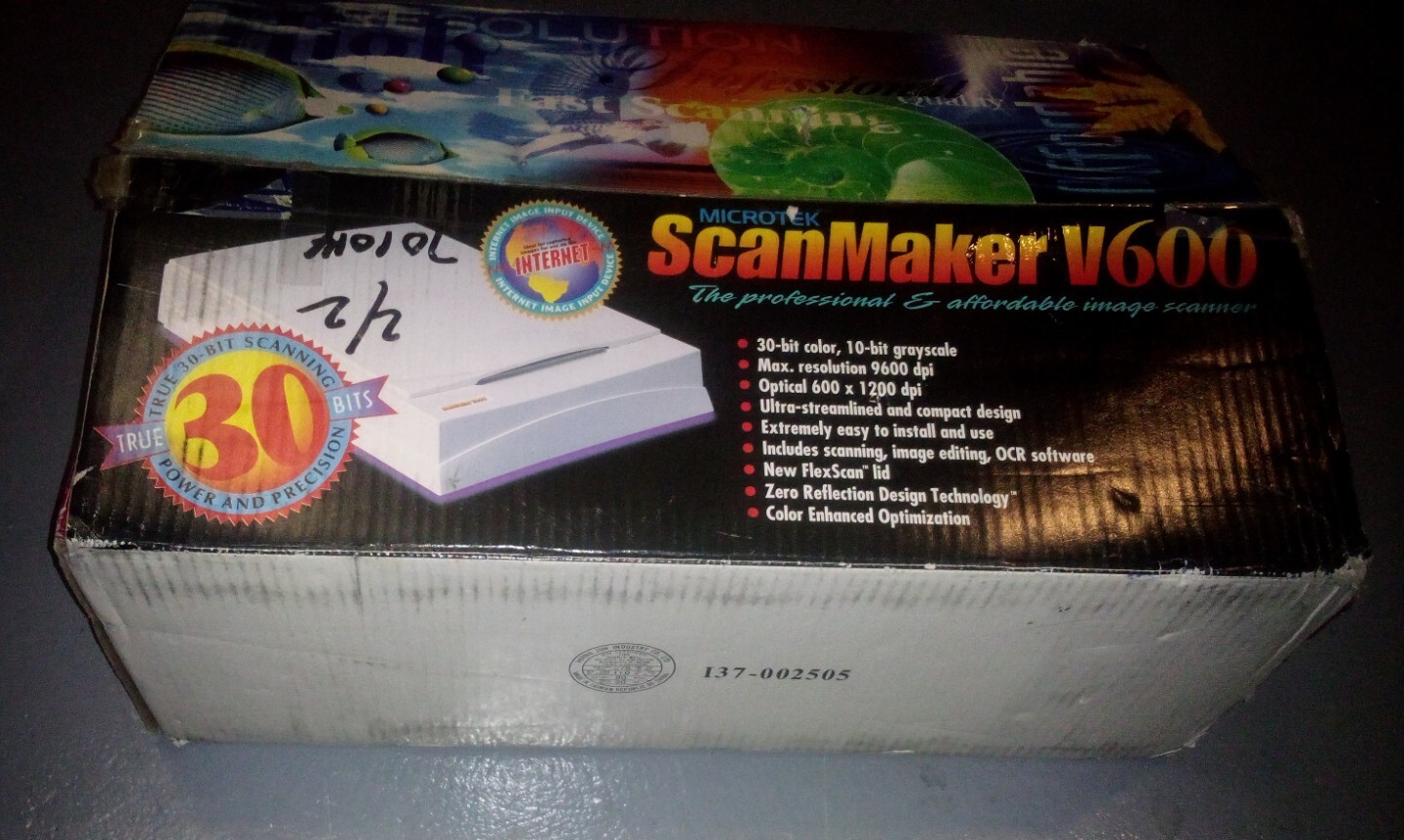 Microtek Scanmaker MRS-1200V6 /V600 Flatbed Scanner with Box