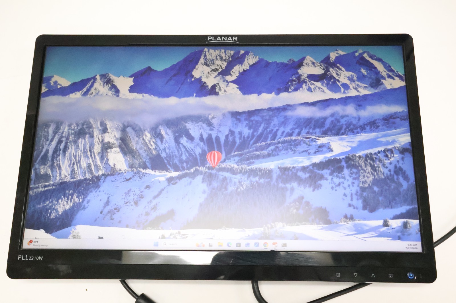 Planar PLL2210W 22 Inch Widescreen LCD Monitor tested working with DVI VGA