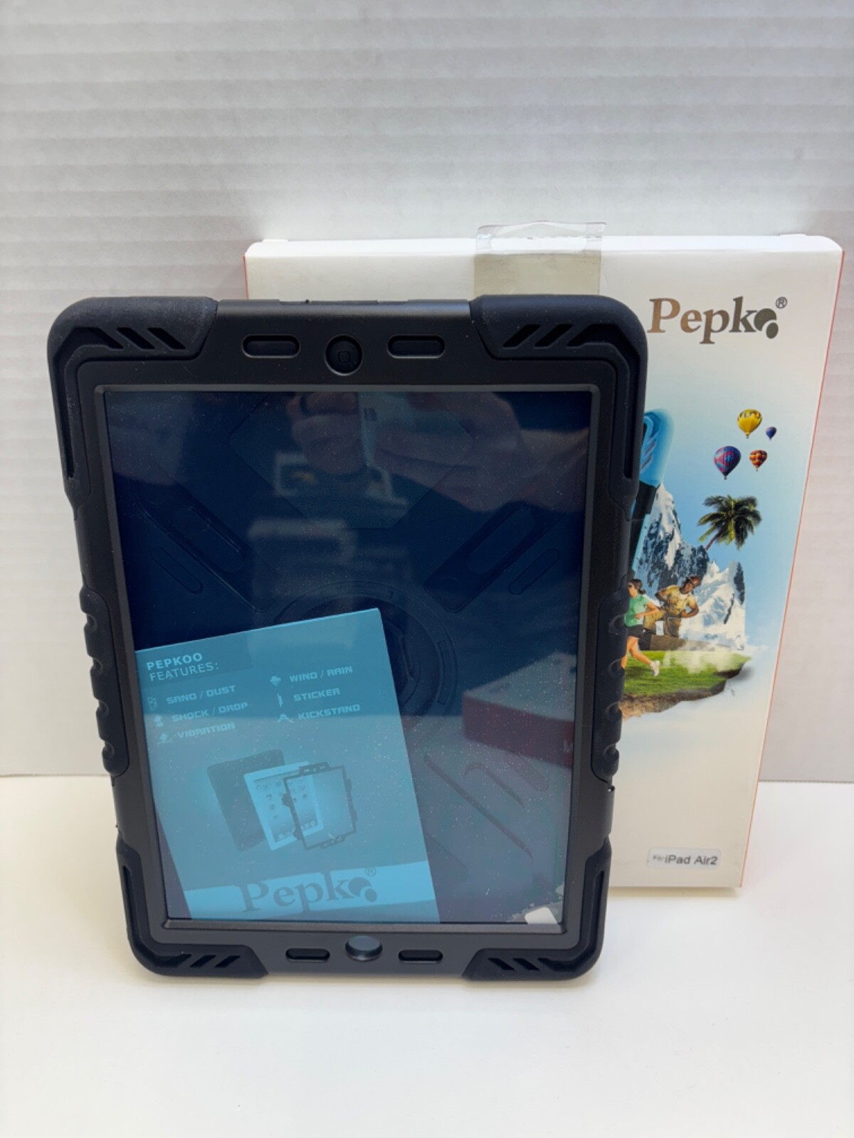 Pepkoo Spider Case For iPad Air 2,Shock Proof Case With Back Support