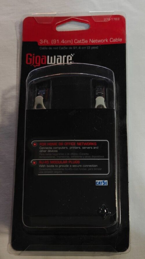 Gigaware 3-Ft (91.4cm) Cat5e Network Cable