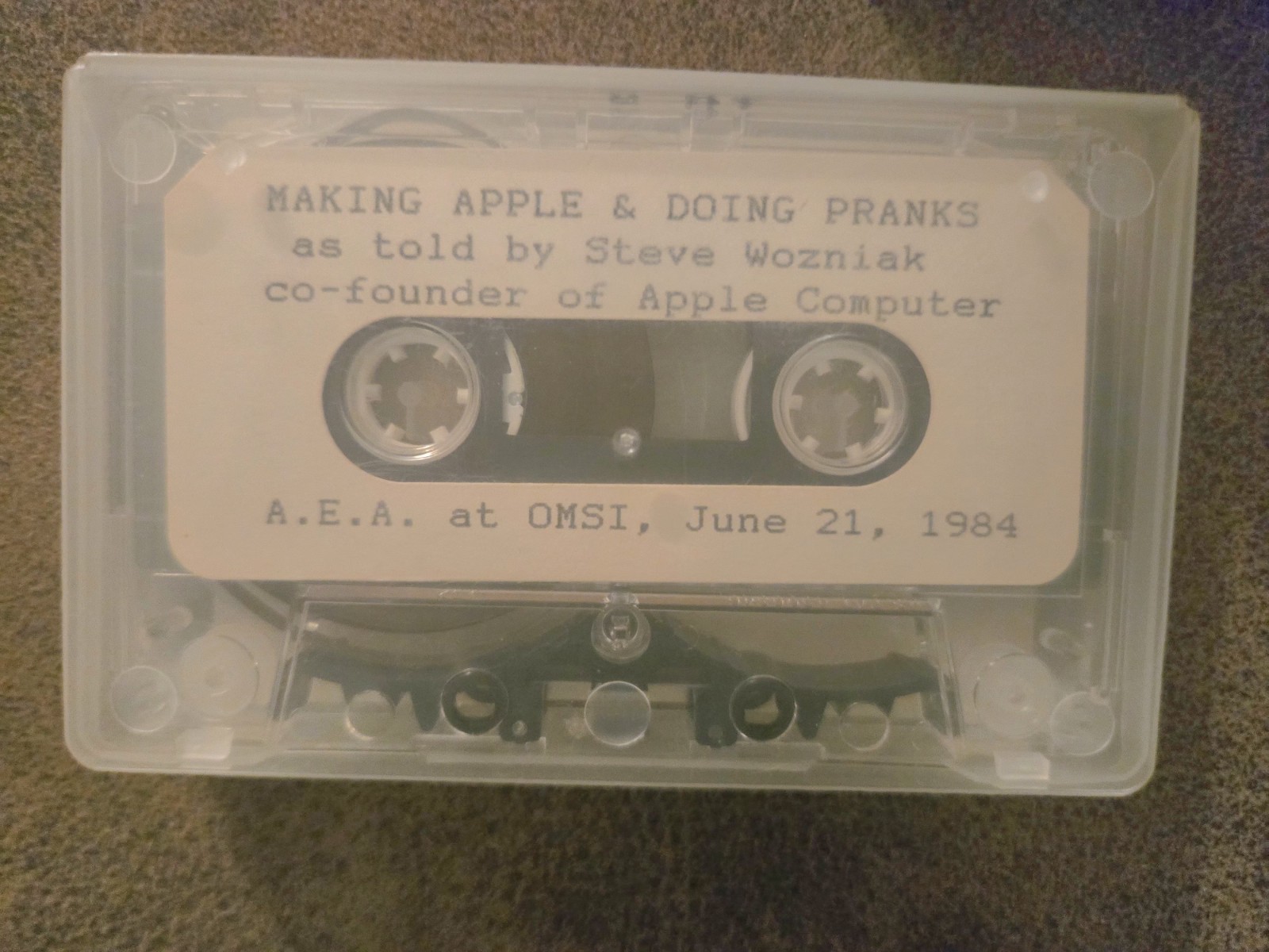 ULTRA RARE 1984 Steve Wozniak Apple Computer Audio Cassette Tape "Making Apple..