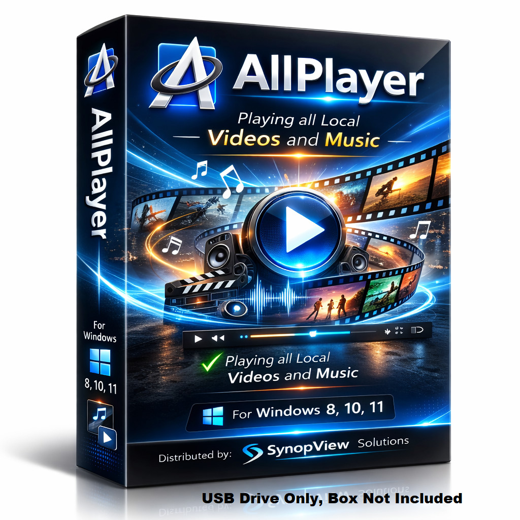 ALL Player Media Center Pro 2026 for Windows AVI, DIVX, MP3, MP4, FLV, MOV, WMV