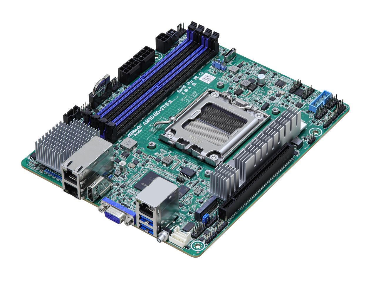ASRock Rack AM5D4ID-2T/BCM Deep mini-ITX Server Motherboard AMD Ryzen 7000 AM5 (
