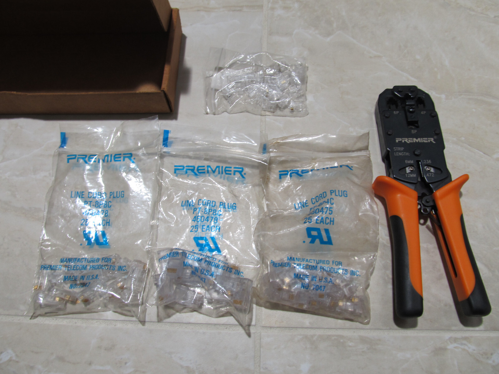 Premier Ratcheting Modular Crimper RJ11 RJ45 Cable Connector Crimping Tool New