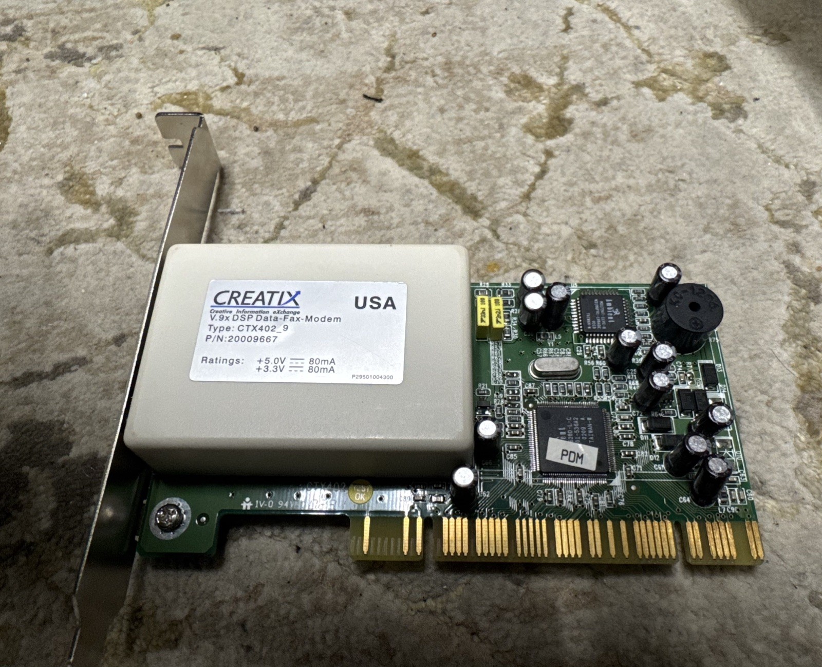 Modem Creatix CTX402_8 20012562 V.9x DSP Data Fax PCI Card