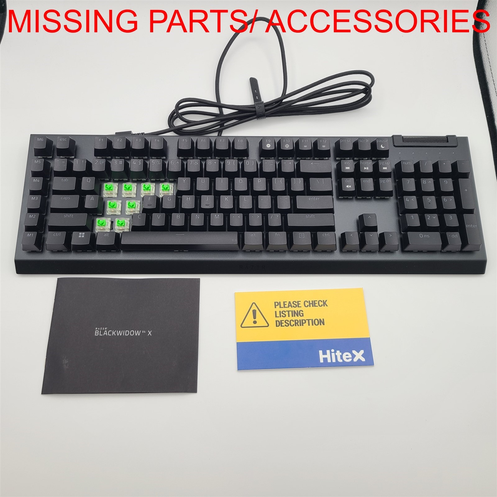 Razer BlackWidow V4 X Mechanical Gaming Keyboard [RZ03-04701900-R3U1] *READ*