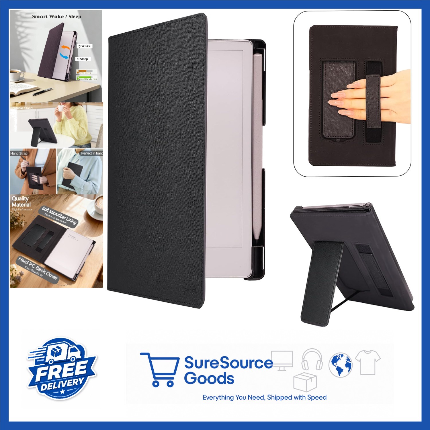 Lightweight Travel Case for Remarkable Paper Pro Move 7.3" with Screen Protector