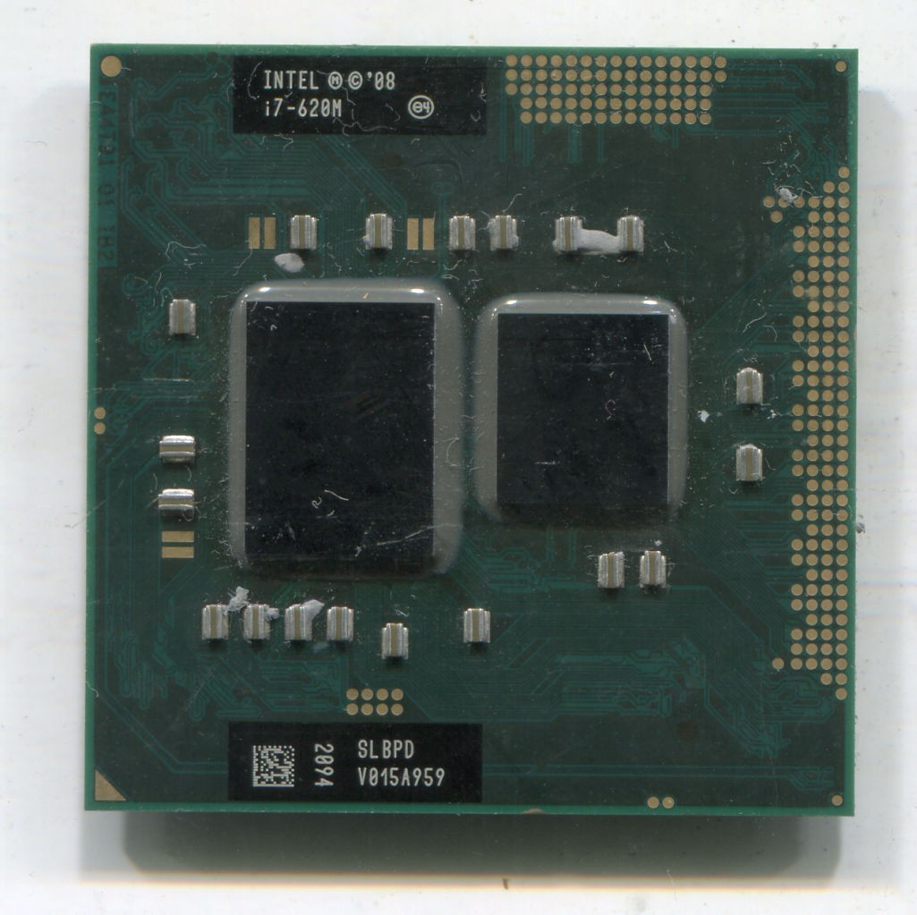 Intel Core i7-620M 2.66 - 3.33 GHz socket G1 laptop CPU, 4MB L3, SLBPD