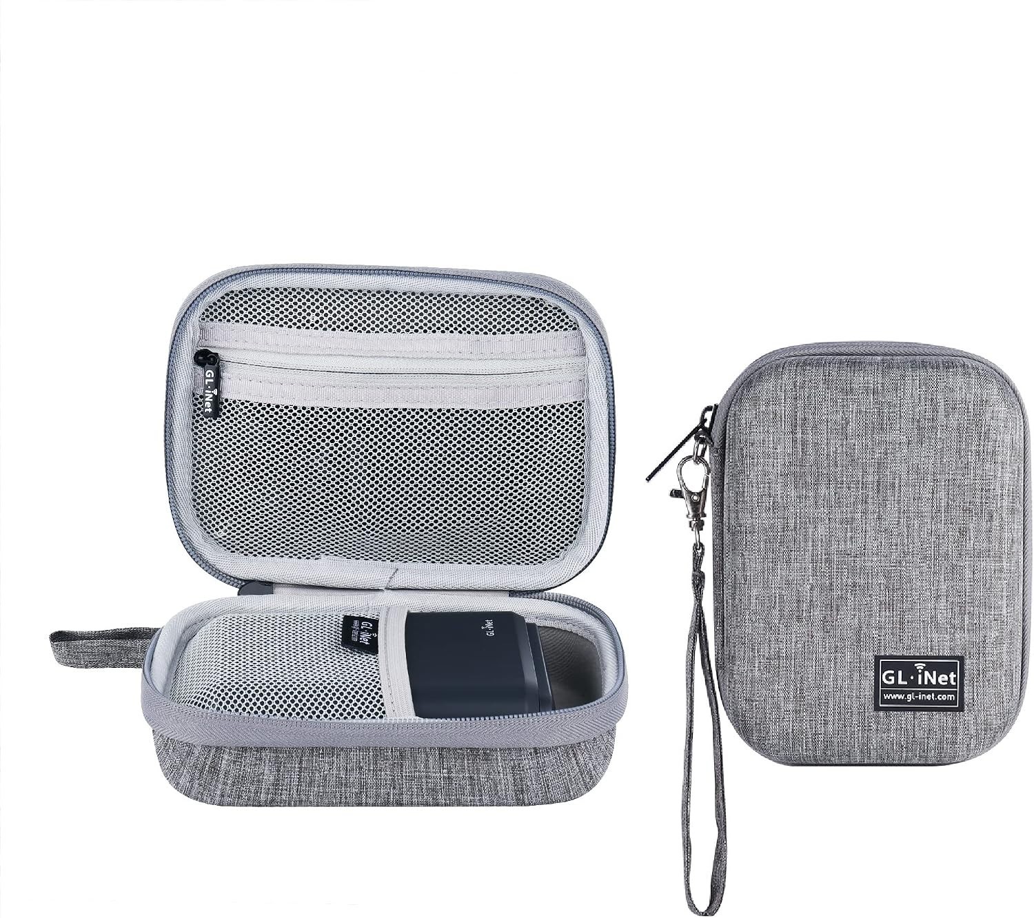 Water-Resistant Gadget Organizer Case for Routers up to 5.9" - Stylish Grey