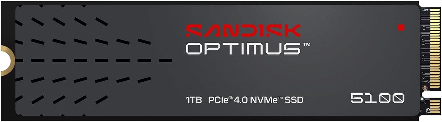 SanDisk Optimus 5100 1TB NVMe SSD, PCIe 4.0, M.2 2280 SDSP51100TAN