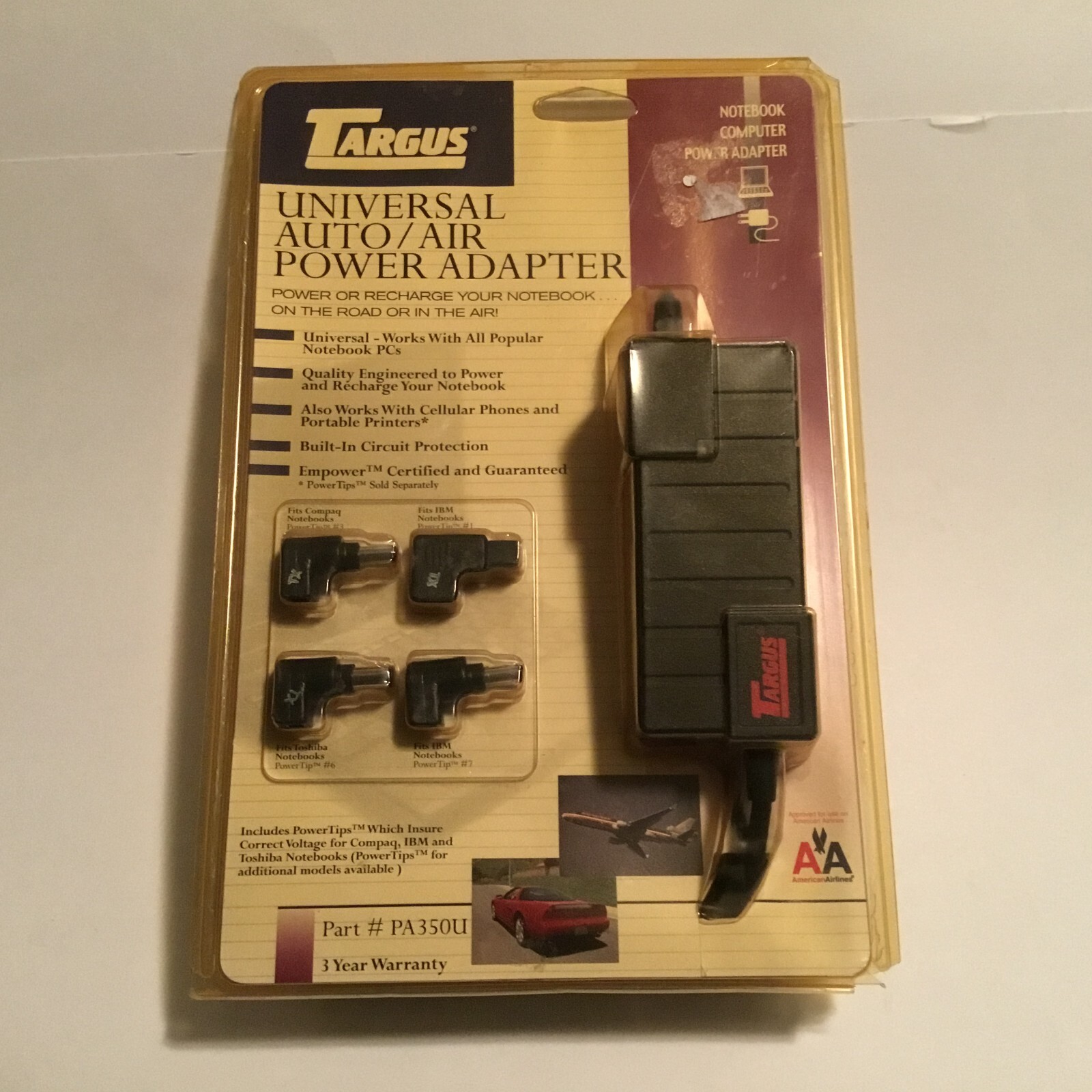 Targus Universal Auto/Air Power Adapter PA350U NIP