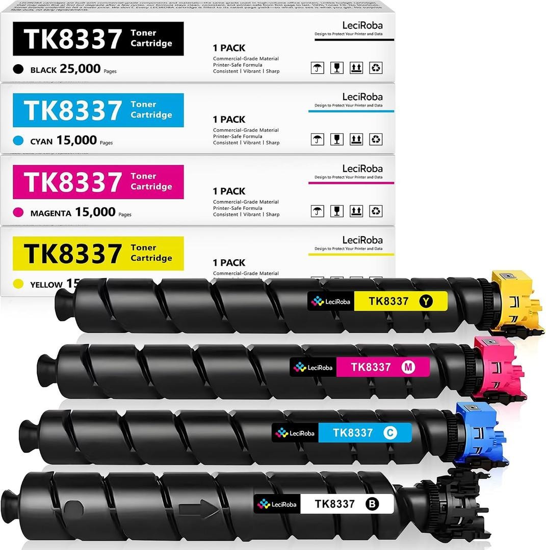 LeciRoba Compatible TK8337 Toner Cartridges Replacement for Kyocera TK-8337 1...