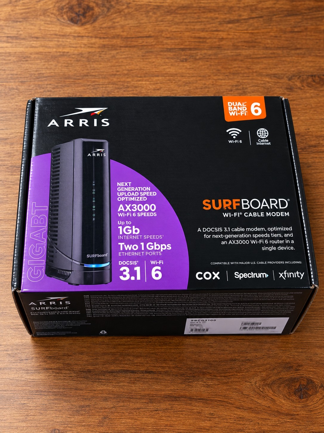 ARRIS SURFboard G20 DOCSIS 3.1 Cable Modem AX3000 Wi-Fi 6 Router Combo 1001735