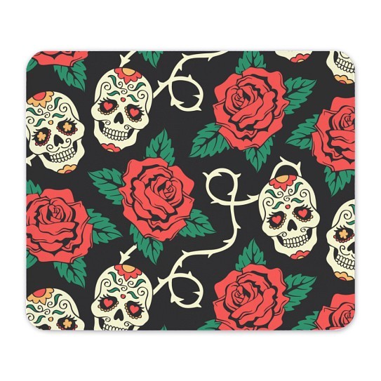 CafePress Skulls And Roses Mousepad  (1404805225)