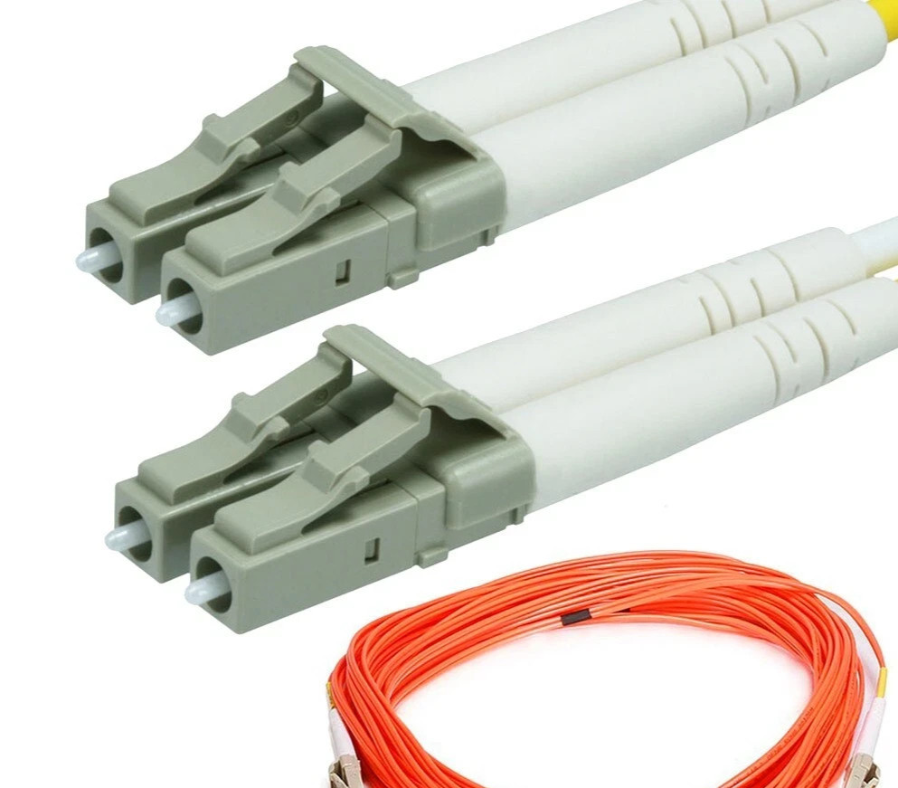 30 M(98 FT) Fiber Optic Cable LC/LC Type62.5/125 OM1 Multi Mode Duplex  lot of 5
