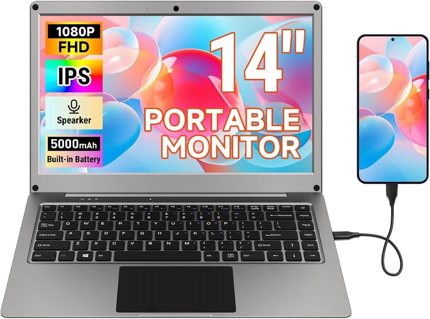 CrowView Note 14" Portable Monitor with Keyboard Brand New Open Box