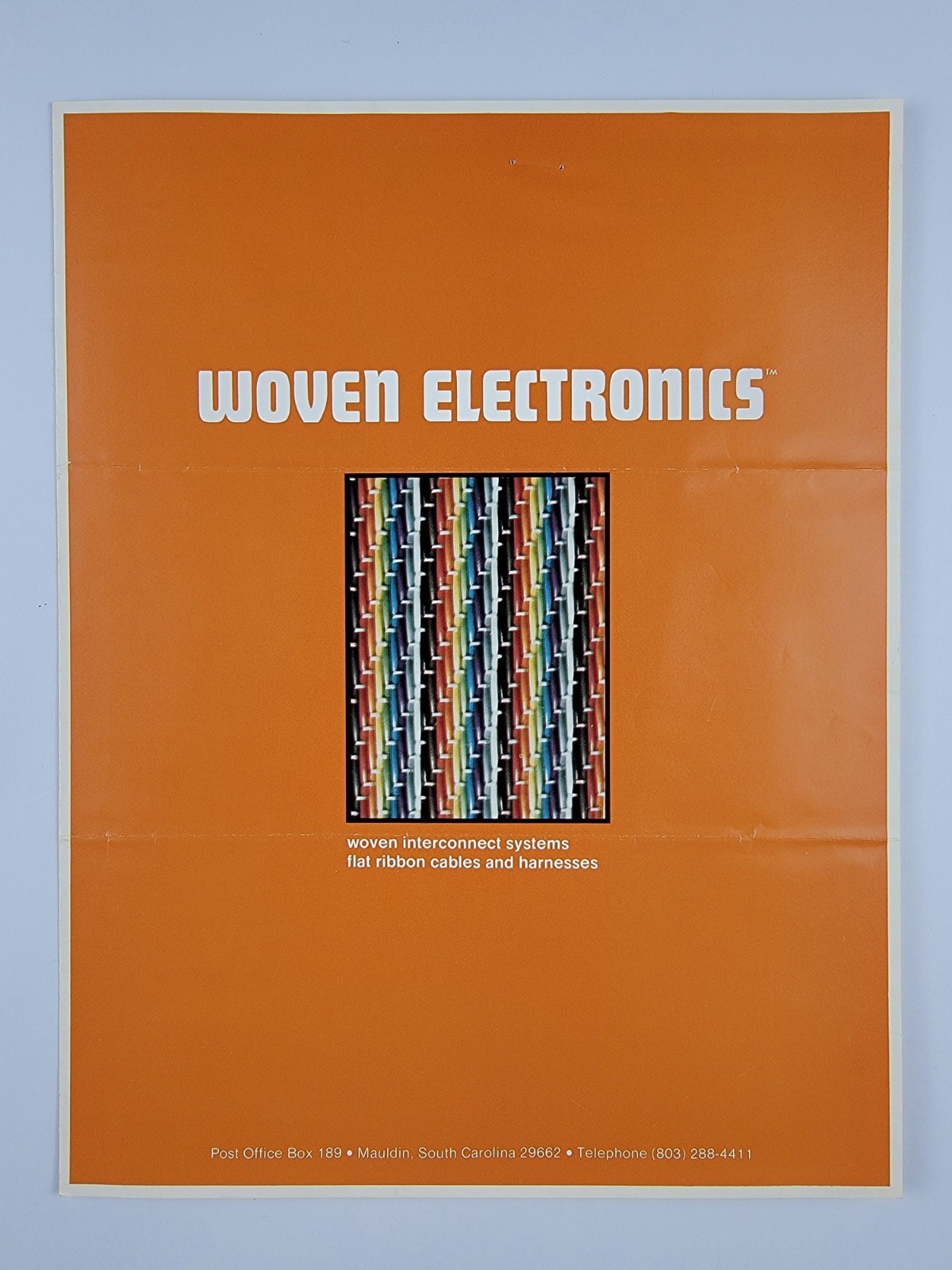 Original Vintage Woven Electronics Ribbon Cable Brochure Catalog Ad From 1973